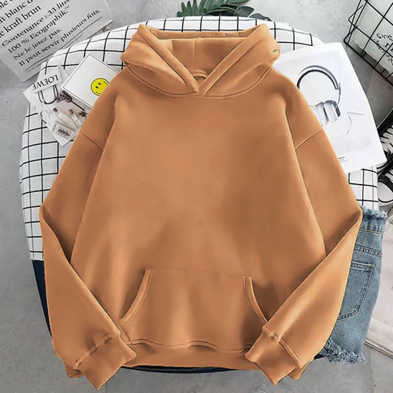 Áo hoodie nam nữ trơn nhiều màu vải nỉ bông mềm mịn nón 2 lớp