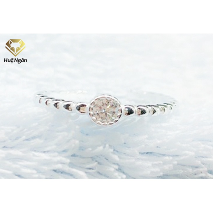 Nhẫn bạc Ý 925 Huệ Ngân - Chiếc vòng cầu hôn RR1348