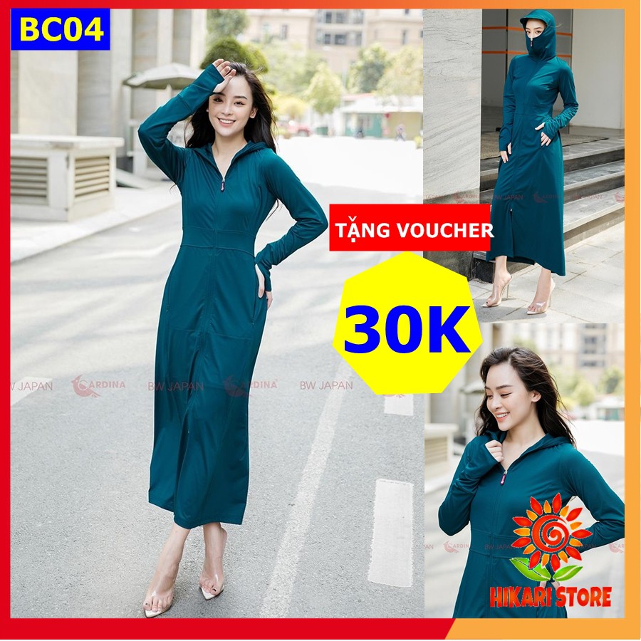 Áo choàng chống nắng 2 lớp Cardina CHÍNH HÃNG - Làm mát, chống tia UV