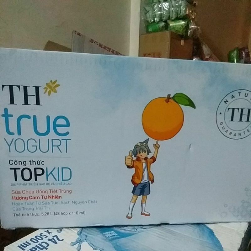 Thùng sữa TH topkid Cam, dâu 110ml