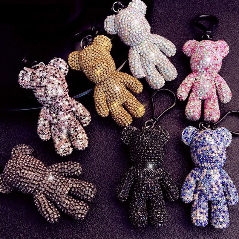 Móc khoá Bearbrick đính đá handmade