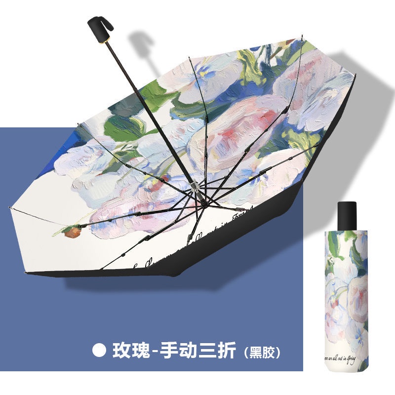 Dù Che Nắng 50% Bằng Titan Siêu Nhẹ Chống Tia Cực Tím Hai Lớp Màu Bạc