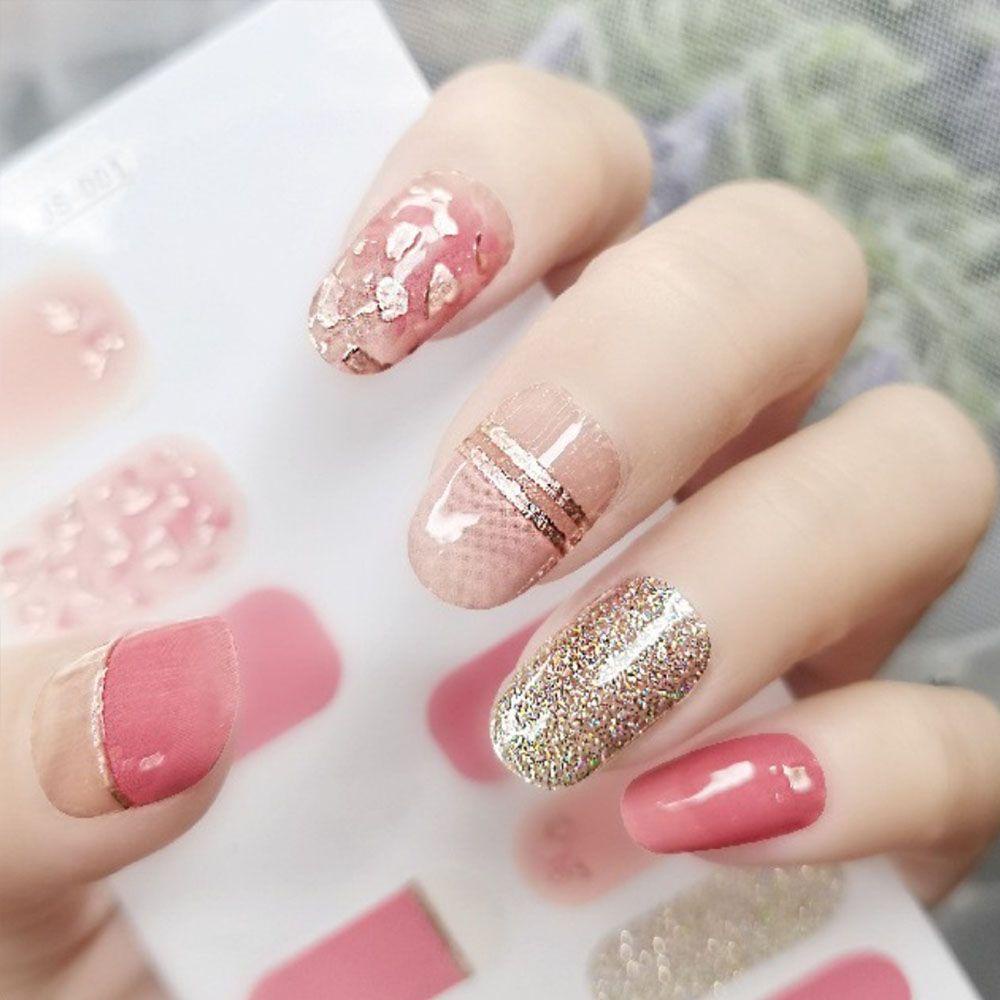 Miếng Dán Trang Trí Móng Tay Lấp Lánh DIY