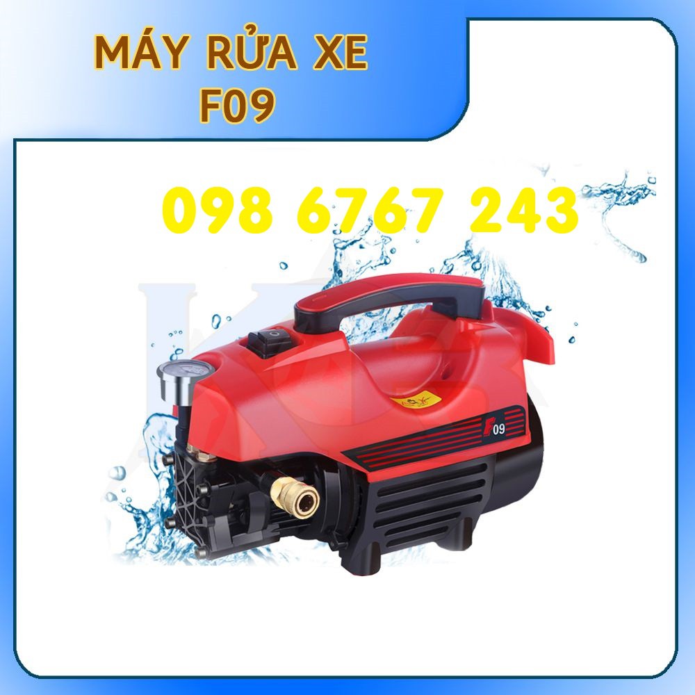 Máy rửa xe ô tô, xe máy, các loại xe gia đình, hun rửa bụi bẩn, rong rêu F09