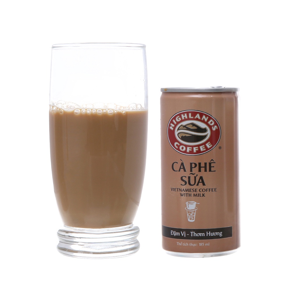 [Hỏa Tốc HCM] Thùng 24 lon cà phê sữa Highlands Coffee 185ml