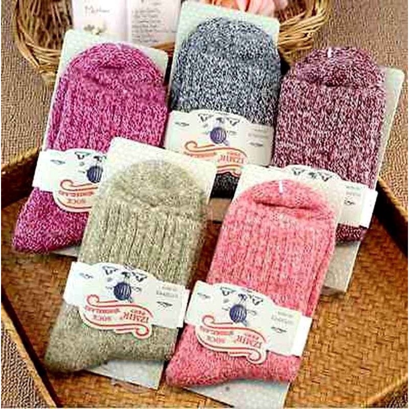 Set 5 Đôi Tất Len Cashmere Mềm Mại Màu Trơn Cho Nữ | BigBuy360 - bigbuy360.vn