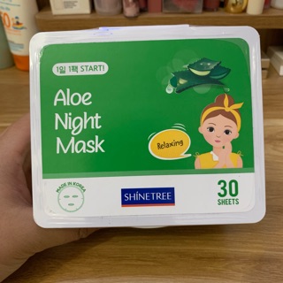 Mặt nạ hàn quốc shinetree aloe night 30 miếng