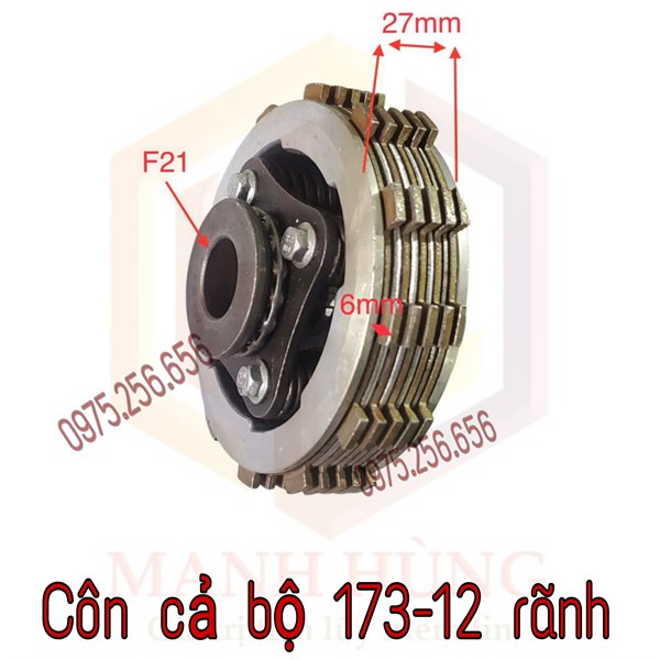 Côn cả bộ 173-12 rãnh phụ tùng máy cày phụ tùng Hùng Lỳ