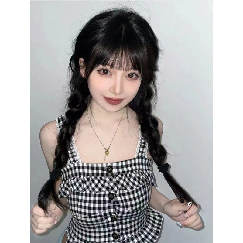 Tóc giả tết bím MISS FANCY tóc giả kẹp đuôi ngựa tóc giả bím 2 bên Bím tóc giả ngọt ngào và dễ thương 45cm
