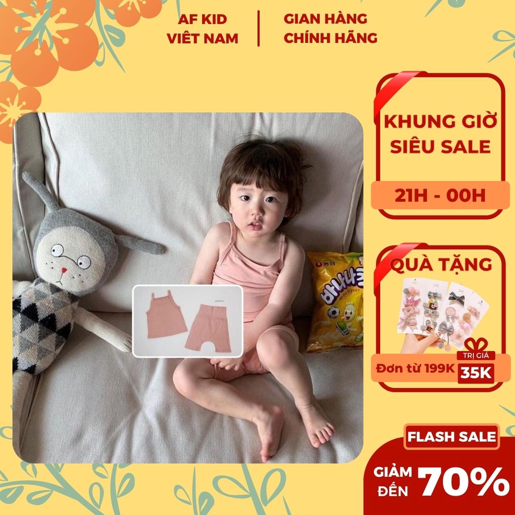 Bộ minky mom cho bé gái, quần áo trẻ em, bộ thun lạnh 2 dây cho bé gái chất liệu mềm mịn thoáng mát ATKID Việt Nam