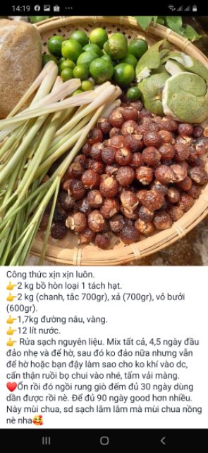 BỒ HÒN TÂY NGUYÊN TÁCH HẠT. 1 KG. LOẠI 1 Làm nước rửa chén,  nước giặc đồ