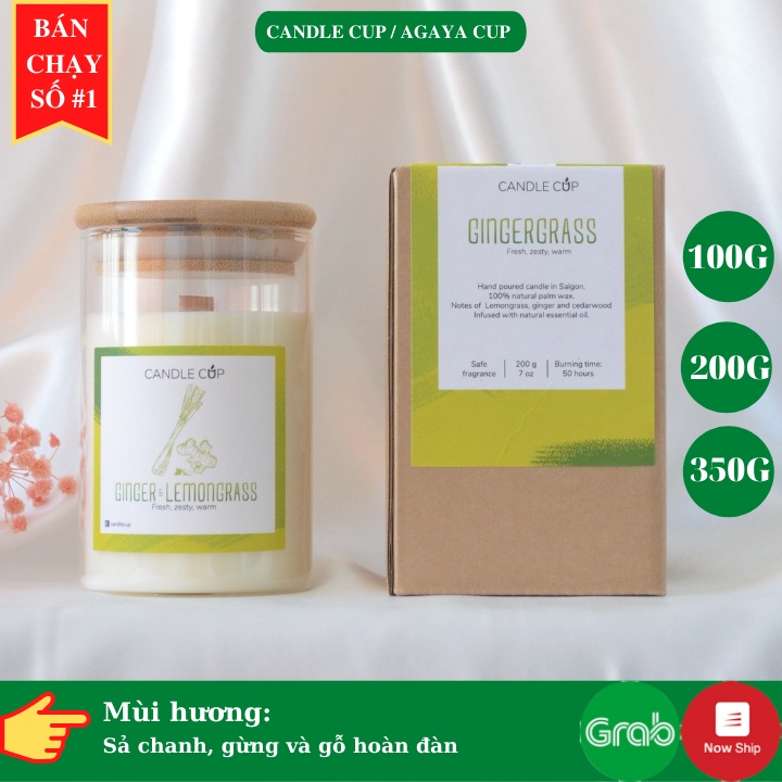 Nến Thơm khử mùi AGAYA Candle Cup - Mùi GINGERGRASS