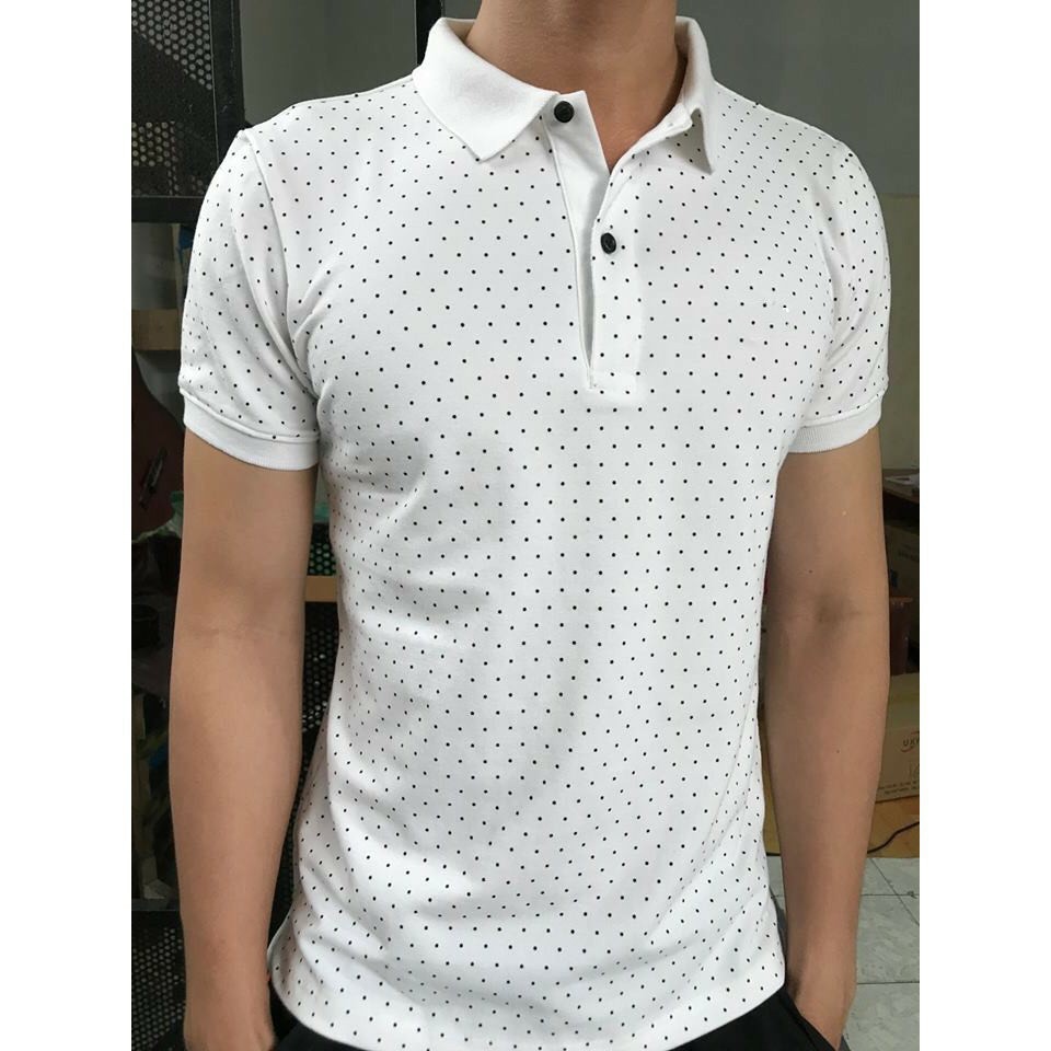 Áo polo chấm bi nam