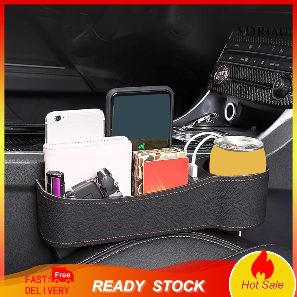 Hộp Đựng Điện Thoại Bằng Abs Hai Cổng Usb Gắn Khe Ghế Ngồi Xe Hơi