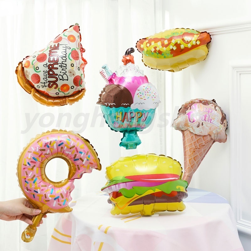 Bong bóng lá nhôm cầm tay hình bánh Hot Dog dễ thương trang trí tiệc sinh nhật cho bé