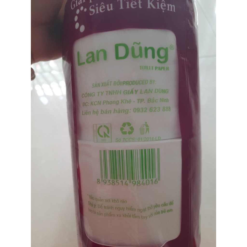 GIẤY VỆ SINH LÂN DŨNG TÍM KHÔNG LÕI 6 CUỘN ĐẸP MỊN, 3 LỚP