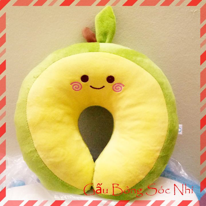 Gối Chữ U Gối Kê Cổ Quả Bơ  FREESHIP  Gấu Bông Sóc Nhí - Gối kê cổ chữ u xinh xắn