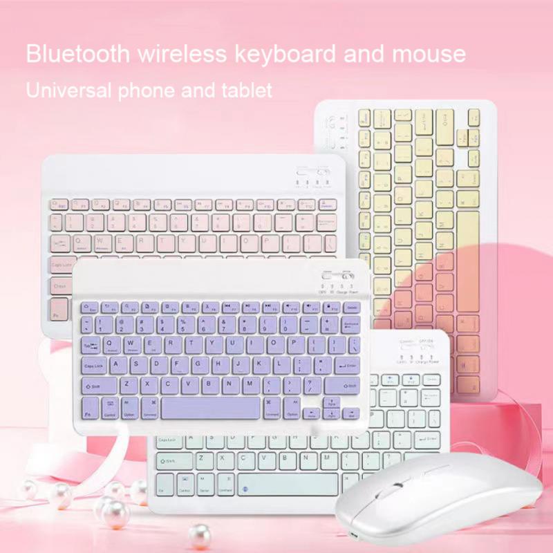 Bàn PhíM + ChuộT Bluetooth Không Dây Cho iPad Xiaomi Huawei / IOS / Android / Windows