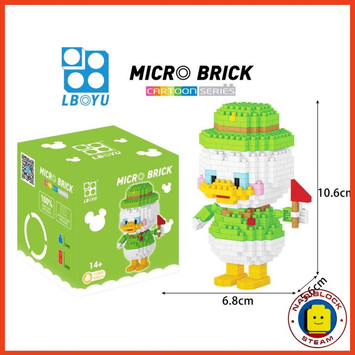 Đồ chơi lắp ráp mô hình hoạt hình Disney vịt donald nanoblocks LBOYU 7131-7136