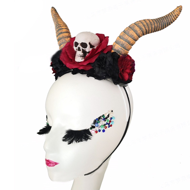 Cài Tóc Hình Sừng Quỷ Và Vương Miện Hóa Trang Halloween