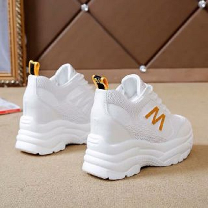 Giày sneaker nữ Giày thể thao nữ độn đế 7cm Chữ M vải lưới thoáng khí,da mềm dáng Ulzzang Hàn quốc | BigBuy360 - bigbuy360.vn