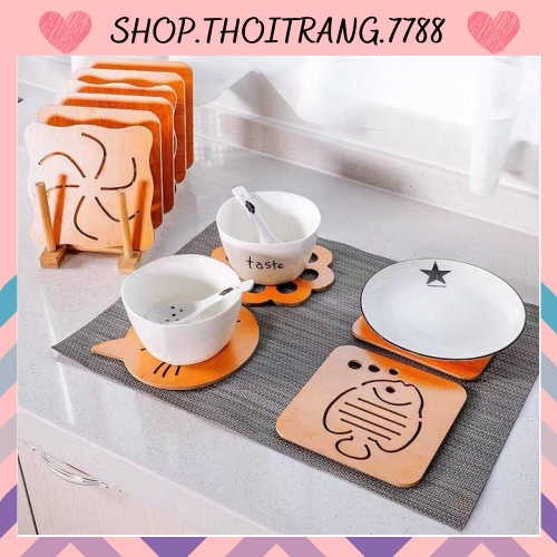 MIẾNG LÓT NỒI BÁT ĐĨA BẰNG GỖ SANG CHẢNH 14,5CM