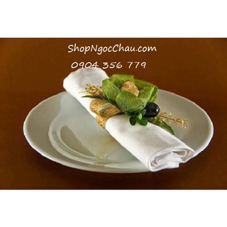 Khăn lau ly cốc màu trắng không để lại bám bụi trên ly cốc (khổ rộng)