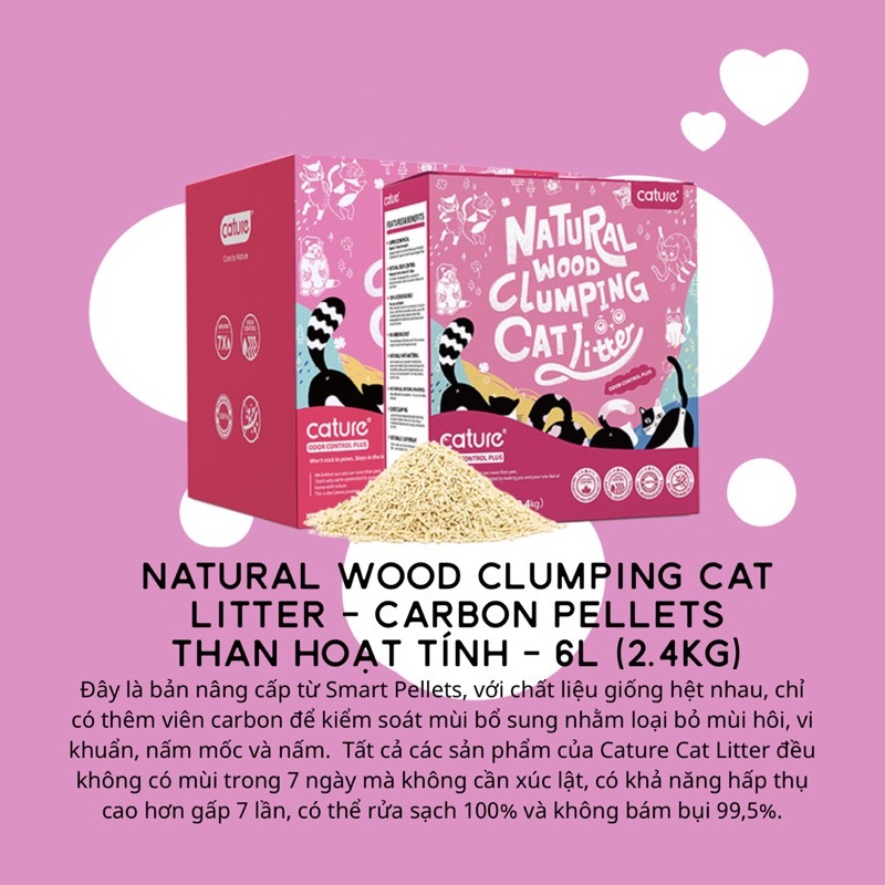 Cát Vệ Sinh Đậu Nành, Cát Gỗ Cho Mèo Cature Natural cho mèo đi vệ sinh - siêu khử mùi và tiết kiệm (An Việt Tiến)