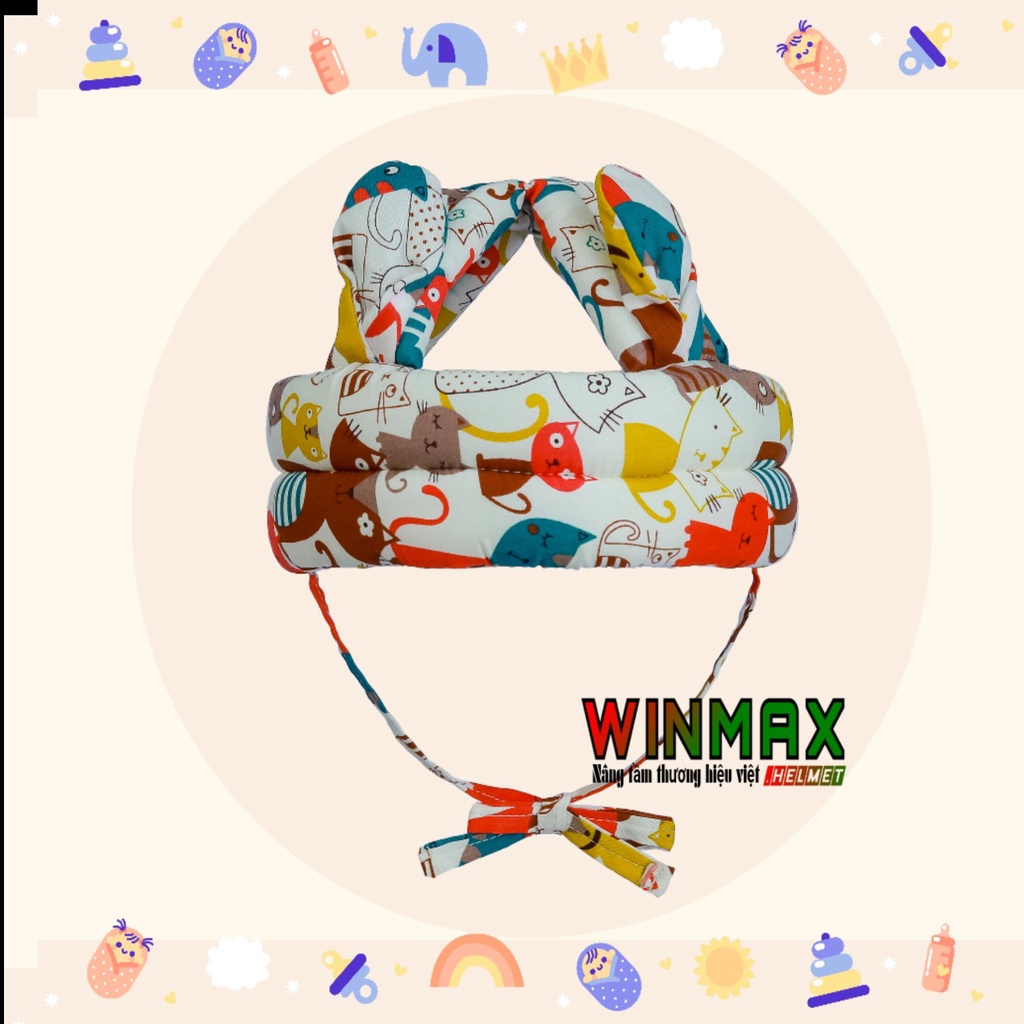 > Mũ Bảo Hiểm Tập Đi Cho Bé Siêu Cute 06 Tháng Đến 36 Tháng Tuổi, Bảo Hành 06 Tháng