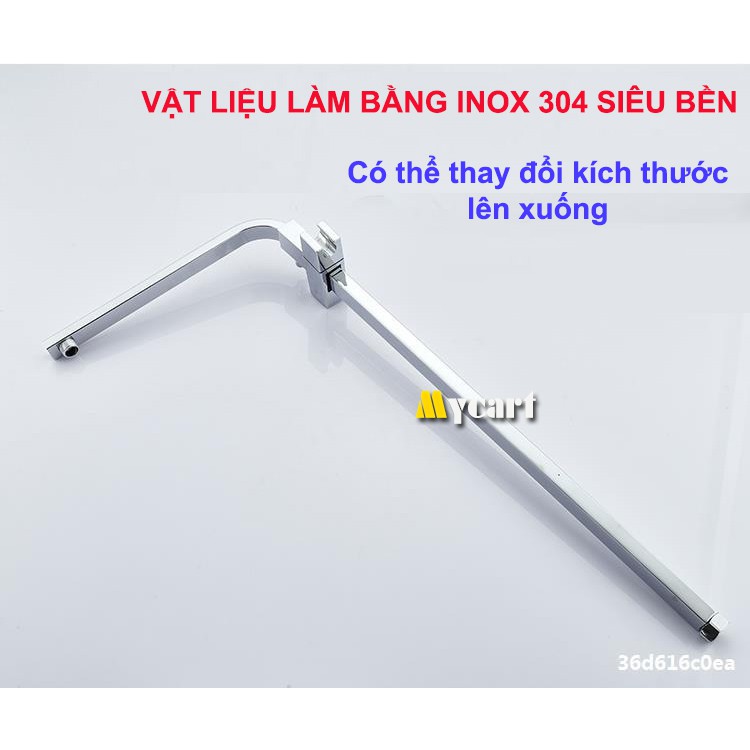 Bộ sen cây tắm đứng nóng lạnh ITALIA INOX 304 Kỹ thuật Số LED, Sen vòi tắm - Hàng Nhập Khẩu