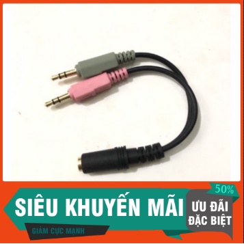 Thiết bị kết nối audio và mic vào máy tính cho tai nghe