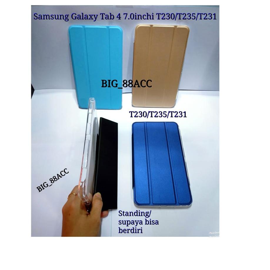 Bao Da Máy Tính Bảng Nắp Lật Cho Samsung Galaxy Tab 4 7.0inchi SM-T230 T235 T231