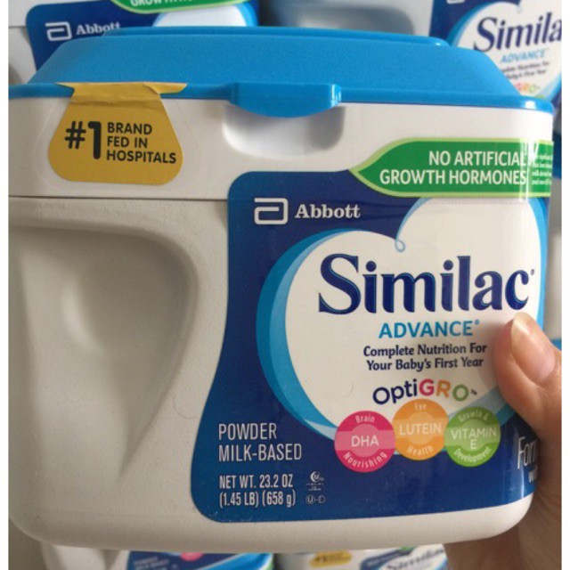 Sữa bột Similac Advance OptiGro miễn dịch của Mỹ date 2022 - 658g