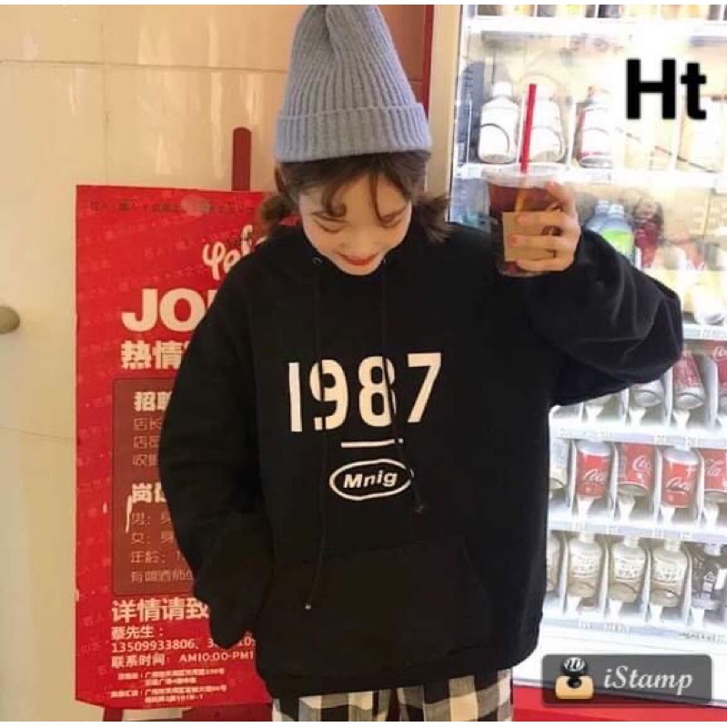 Áo hoodie 1987  CHẤT NỈ NGOAI DẦY DẶN CAO CẤP