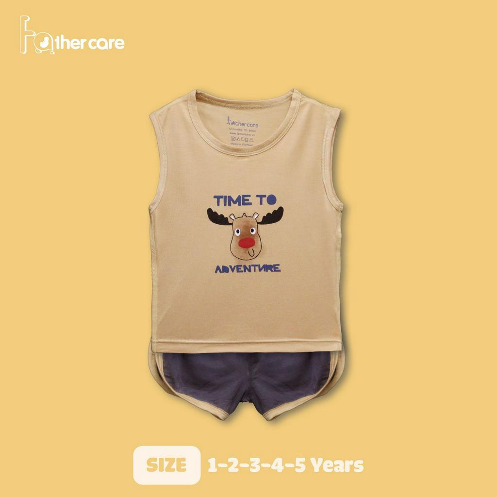 Bộ Quần Áo Ba Lỗ Trẻ Em FatherCare Vải Sợi Bạc Hà - FC979