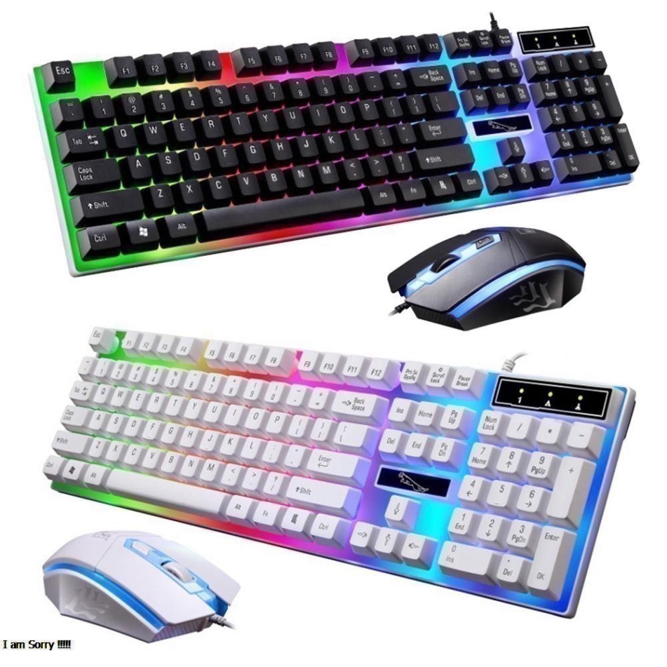 Bàn Phím Gaming Kèm Chuột Có Đèn Led 7 Màu G21, Phím Giả Cơ Led Siêu Đẹp Chuyên Chơi Game, Văn Phòng Cho Máy Tính Laptop