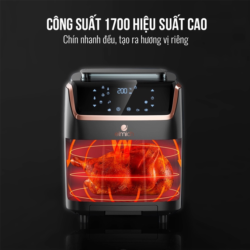 Nồi chiên không dầu hơi nước Elmich 7 LÍT AFE-3945 - Hàng chính hãng - Bảo hành 24 tháng