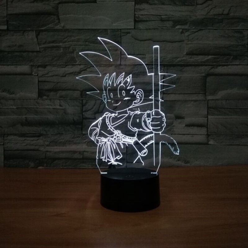 Đèn Led Usb 7 Màu Hình Dragon Ball Son Goku