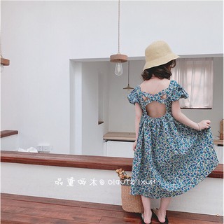 Váy hoa nhí hở lưng