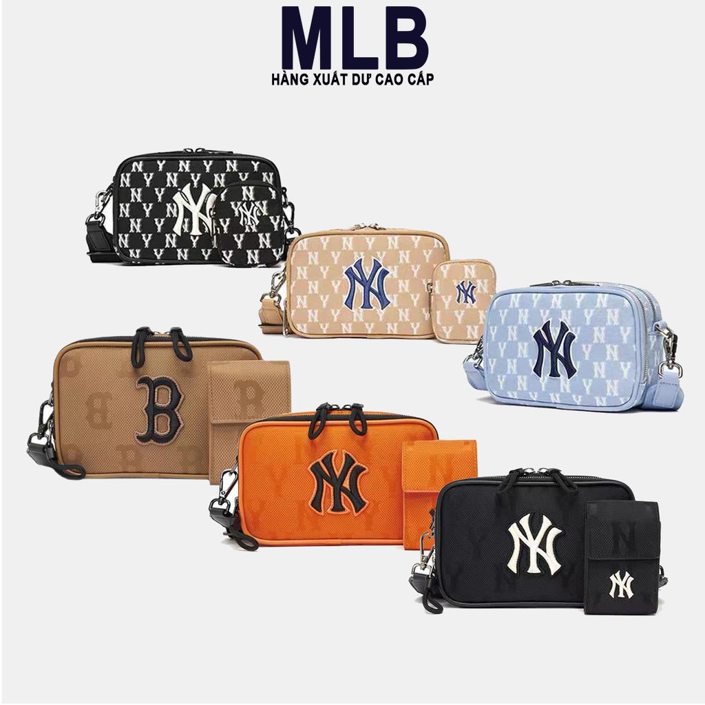 Túi đeo chéo NY MLB, Túi NY chất liệu Canvas nhiều màu kèm túi nhỏ Size 18cm - IT05