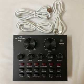 Bộ live stream soundcard v8 và micro BM900