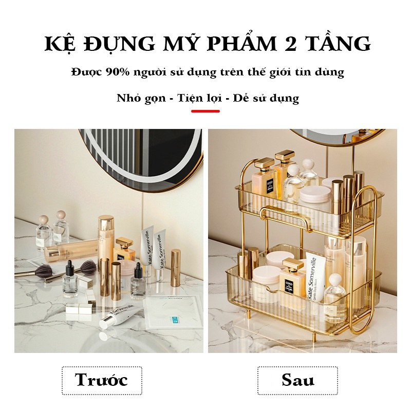 Kệ đựng mỹ phẩm bằng mica trong suốt cao cấp, siêu tiện ích - Thiết kế sang trọng, lịch lãm và nhiều màu sắc
