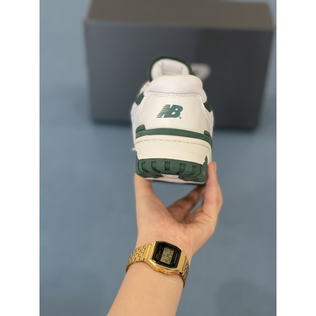 Giày Sneaker NB 550 White Green Cao Cấp Fullbox, Giày thể thao nam nữ newbalance 550 trắng xanh hot trend 2021