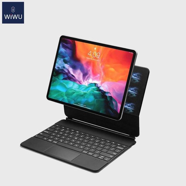 Bao da kèm bàn phím Wiwu Magic Keyboard cho iP Pro 11/12.9"  từ tính hút nam châm - vuaphukien