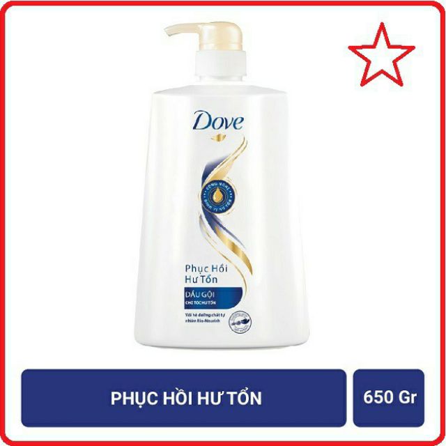 Dầu gội dove phục hồi hư tổn 650ml