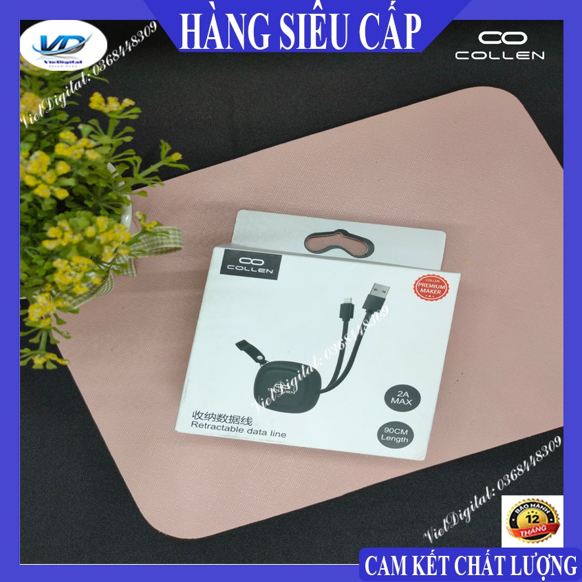 Cáp sạc Lightning IPHONE đa năng kéo dài dạng dây rút kéo 2 đầu,