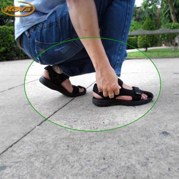 giảm sandal nam Sandal nam học sinh bít mũi quai dù đi phượt hiệu Rova RV25BB - MOL VN - BẢO HÀNH 12 THÁNG -az1