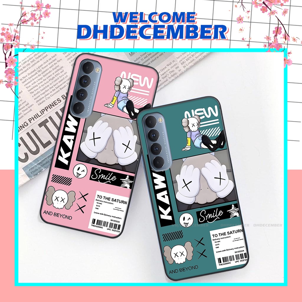 Ốp lưng Oppo RENO 4 PRO in hình gấu K@ws, gấu nâu, dor@emon RẺ- ĐẸP- BỀN