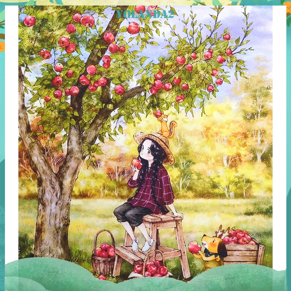 Tranh thêu chữ thập hình cây táo 11ct kèm phụ kiện