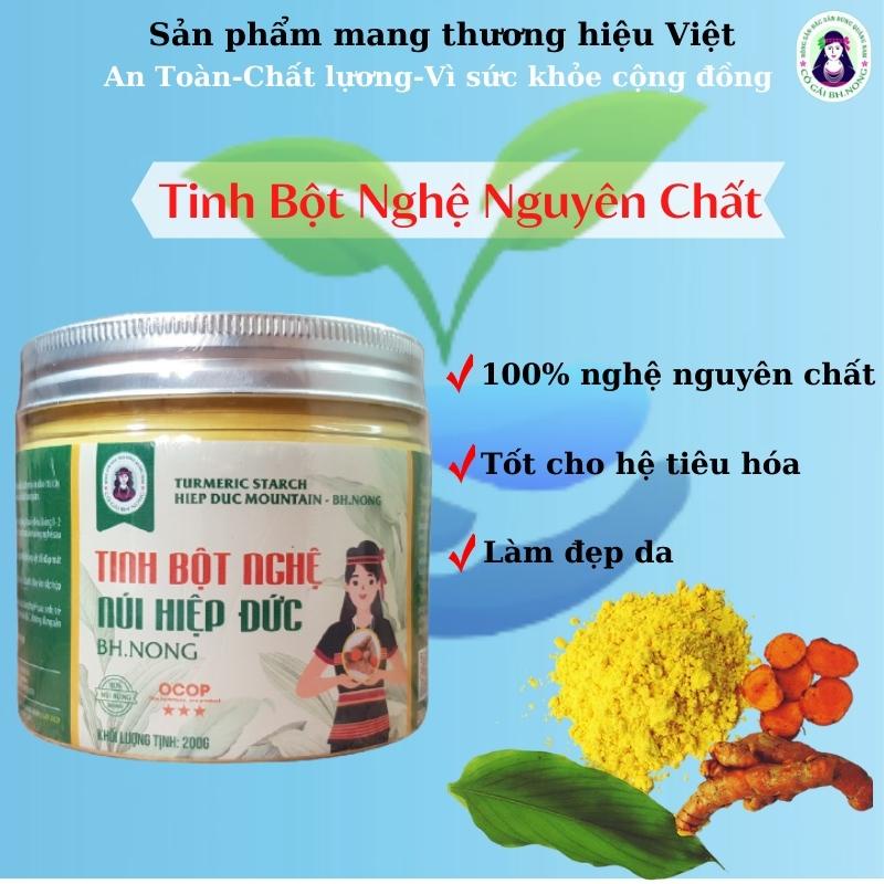 Tinh Bột Nghệ Organic Nguyên Chất Giúp Làm Đẹp Da Cô Gái BH.Nông Hộp 200gr